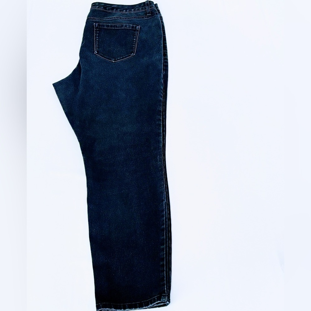 Nine West Cigarette Jeans, Size 16r/33, Dark Wash Blue Denim - Picture 3 of 14